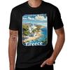 Vintage Holiday Poster Come Visit Greek Islands Tshirt Lightweight Casual Summer Tshirt