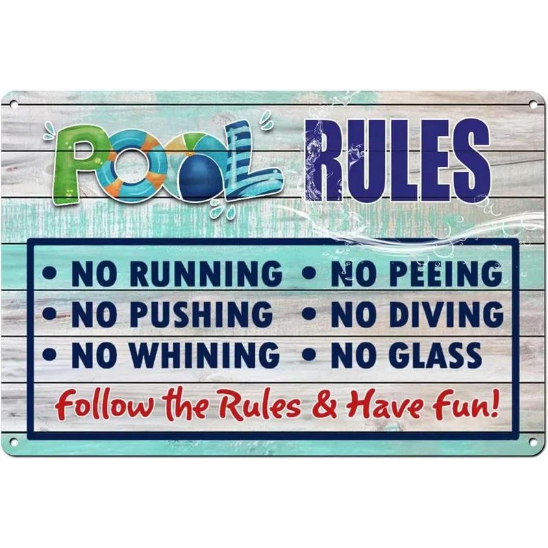 Vintage Tiki-Inspired Man Cave Signs - "Tool Rules", a Farm Fresh Decoration for Garage,Garden,Home,Cafe, Living Room, Club,