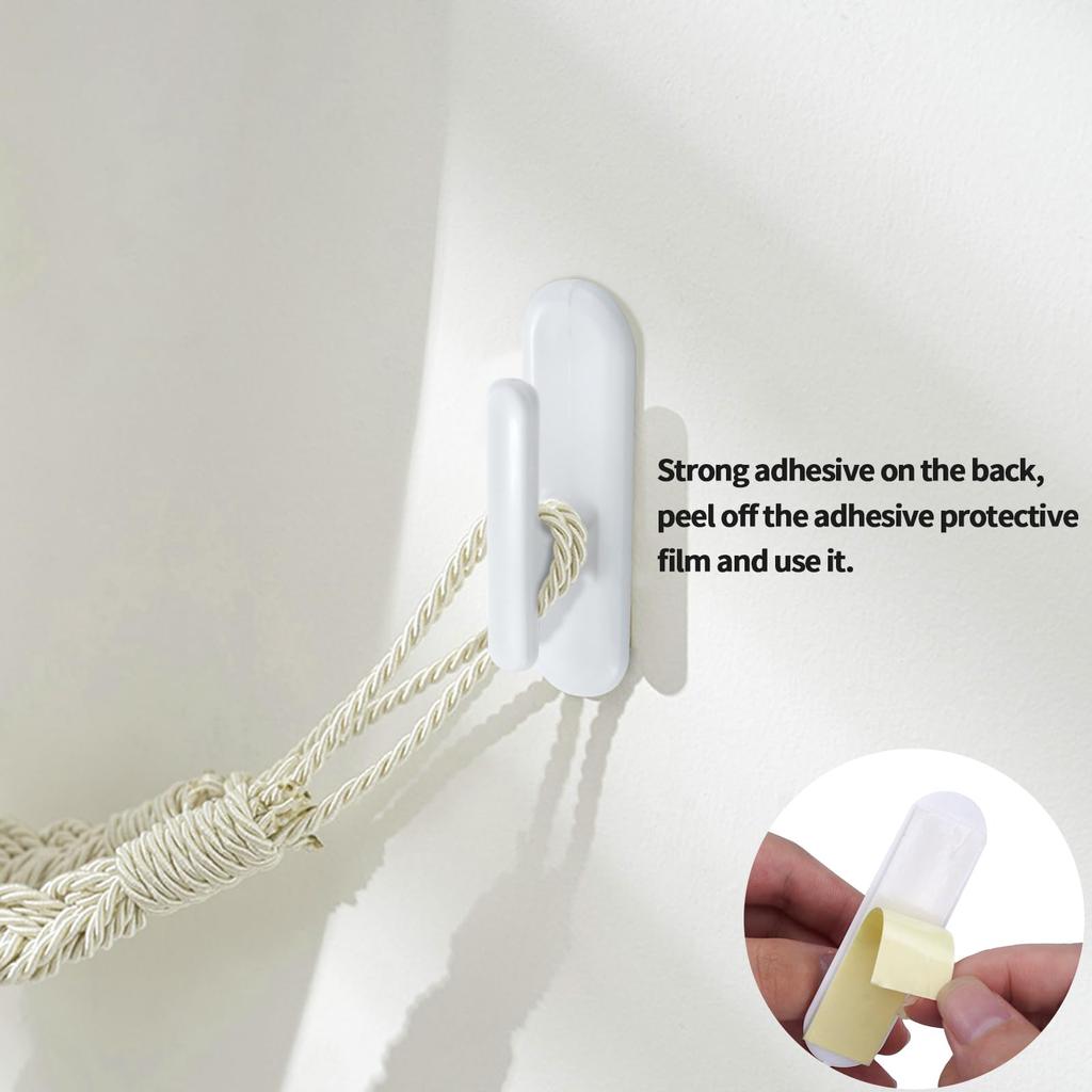 8 шт. Держатель шнура для жалюзи, Безопасные крючки для шнура жалюзи, Самоклеящийся фиксатор шнура, Защита от детей, Устройство для наматывания шнура жалюзи, Для наматывания шнура жалюзи