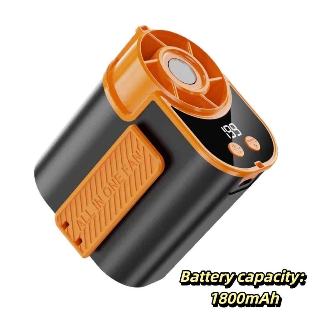 Strong Airflow Waist Clip Fan LED Display Mini Cooling Fan Waist-mounted Fan Evening Trips
