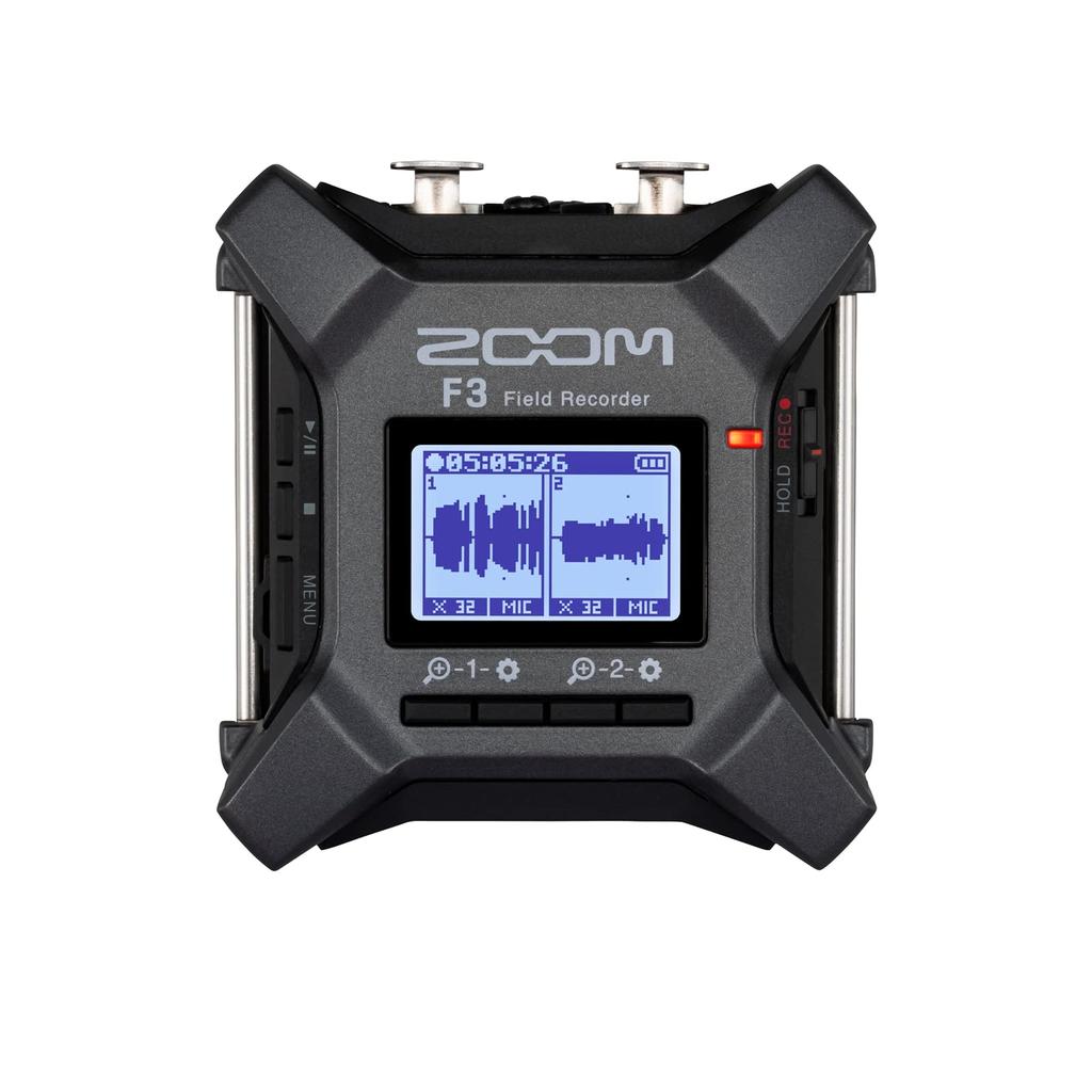 Zoom Zoom Field Recorder 2-канальный вход 32-битная плавающая запись Выпущен в 2022 году F3 Black
