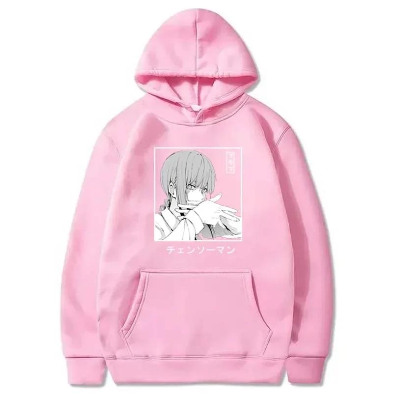 Anime Print Graphic Hoodie Autumn Winter Harajuku Casual Long Sleeve Pullover Women Men Loose Fleece Hoodie Jogging Sweatshirt