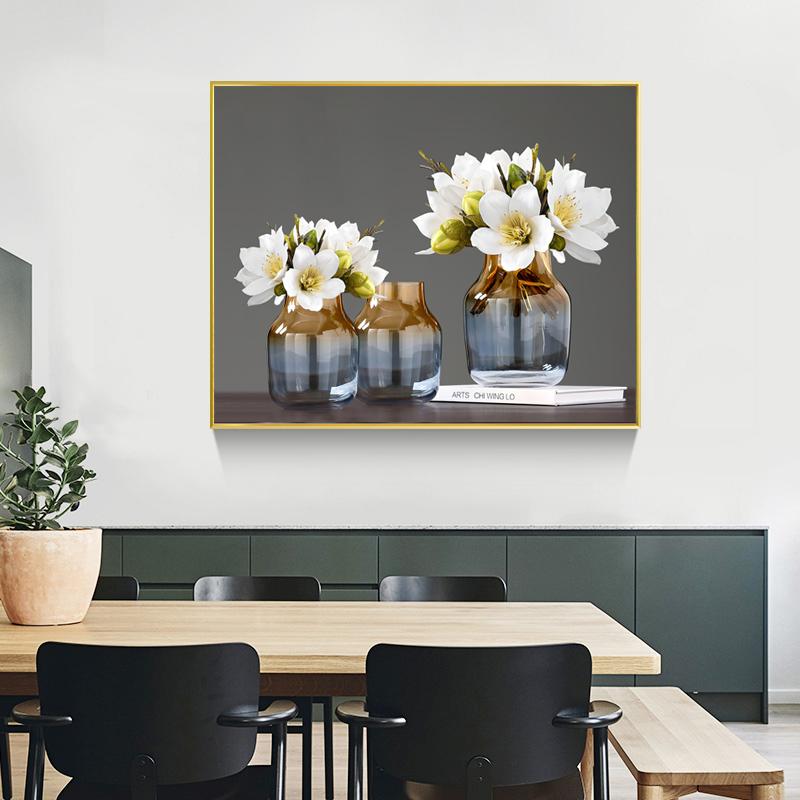 Nordic Style Creative Light Luxury Vase Flower Restaurant Decoration Painting Modern Minimalist Living Room Mural Canvas Painting