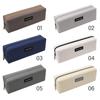 Pure Color Zipper Canvas Stationery Holder Box Pen Bag Pencil Pouch Pen Case