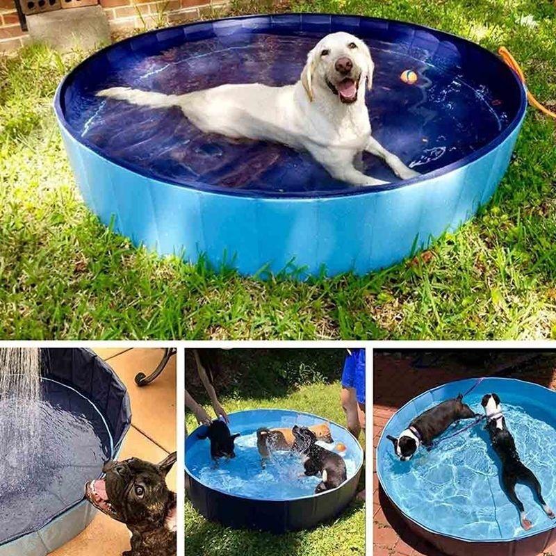 No Inflatable Foldable Pet Pool Easy Clean Puppy Outdoor Play Tub