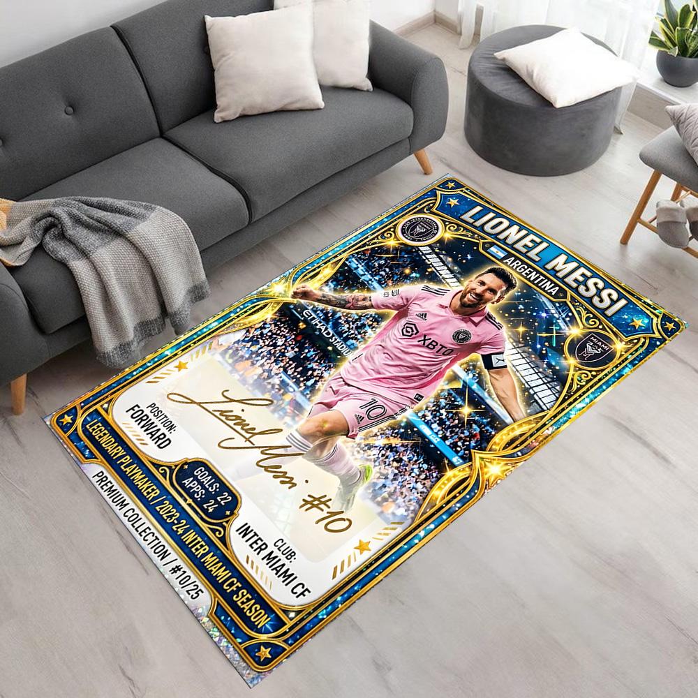 Messi's Golden Achievement Floor Rug Office Rug Suitable for Hallway Decorate room Dormitory Foyer Anti-slip Rug Anime Office Decor