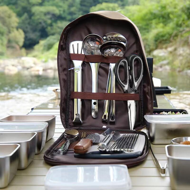 BBQ Master Портативный набор посуды для барбекю из нержавеющей стали для улицы