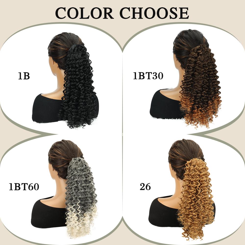 MISSQUEEN Синтетический длинный вьющийся парик-конский хвост, свободная регулировка, зажим для хвоста для женщин, быстрая повседневная носка