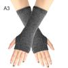 Accessories Cosplay Party Knitted Fingerless Gloves Stripes Mittens Elasticity Gloves Half Finger