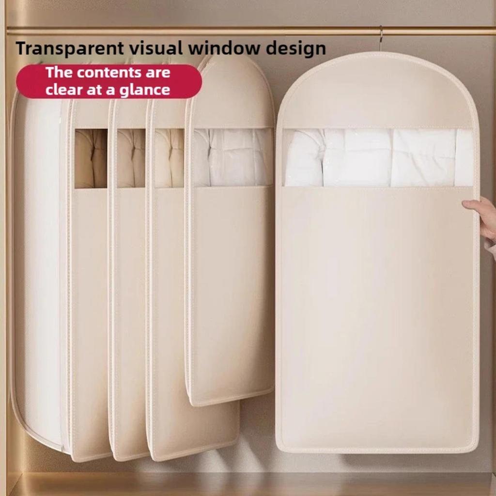 Компактный чехол для одежды с компрессионной молнией для развешивания одежды, органайзеры для шкафа, пылезащитный чехол, чехол для одежды для пуховика