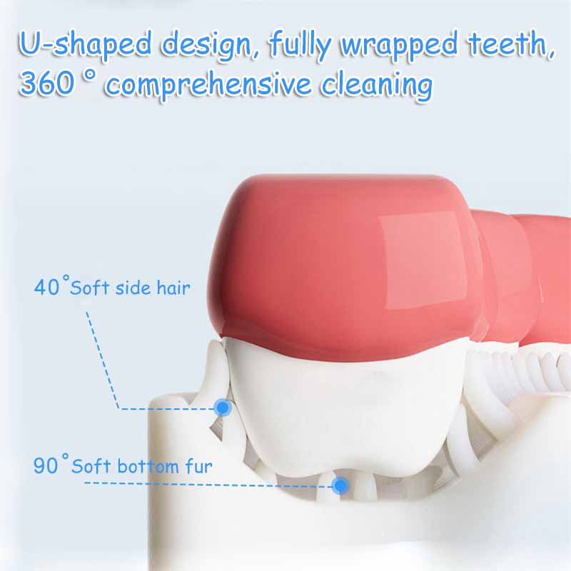 Силиконовая головка щетки для чистки ванной комнаты, детские аксессуары, зубная щетка в форме буквы U, мягкая чистка полости рта и зубов