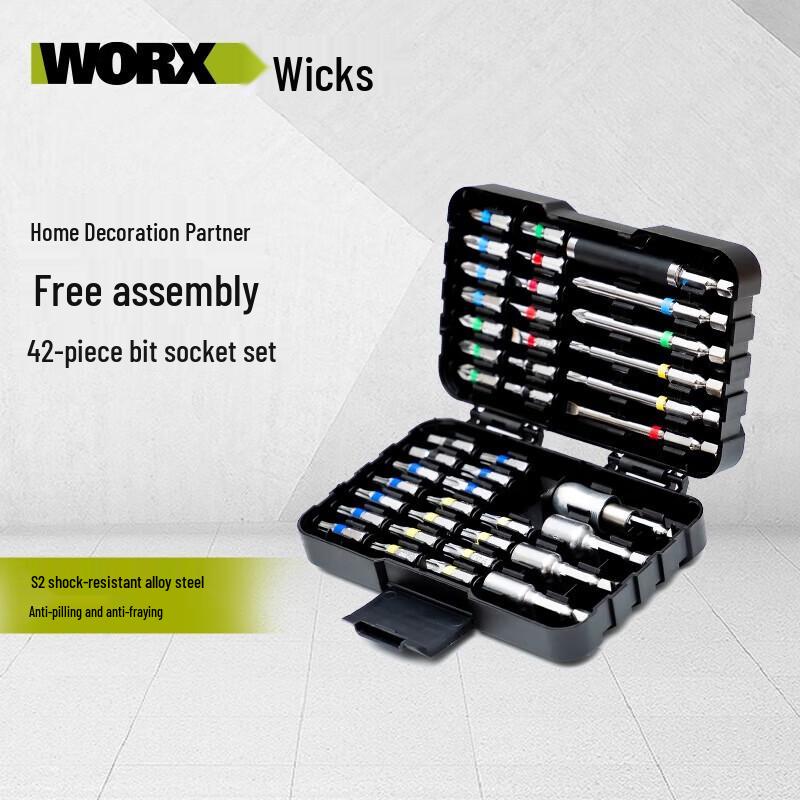 Worx WA1149 42-Piece Electric Screwdriver Bit and Socket Set CN plug (adapter included)