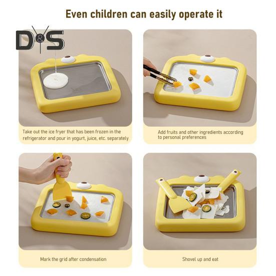 Ручная машина для приготовления мороженого, неэлектрическая машина для приготовления йогурта и щербета со скребком, портативный инструмент для приготовления десертов для детей и семейного отдыха, экологически чистый