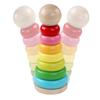 Башня Радуга Сортировка Деревянная Игрушка Обучение в Раннем Детстве Развитие Логики