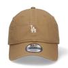 New Era 9TWENTY LA Dodgers Mini Logo Adjustable Cap Khaki - MLB baseball cap, size adjustable approx. 56.8-60.6cm, unisex, 920