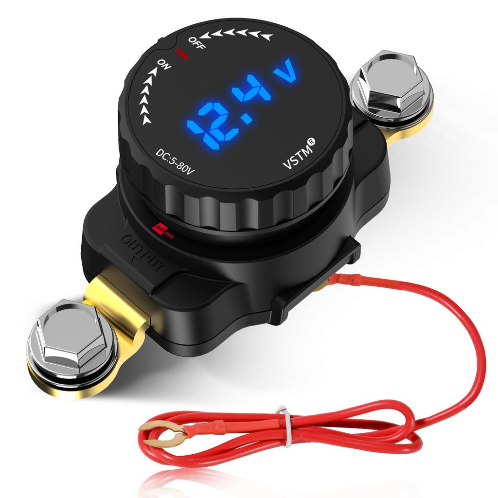 Newest battery disconnect switch with display Car Marine Battery Switch Copper Battery Cut Off Switch For Car/Rv/Boat