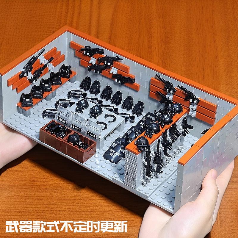 Конструктор для самостоятельной сборки модель из строительных блоков MOC сцена оружейная военная база подарок на день рождения ребенка Детские развивающие игрушки
