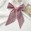 Ribbon Headband Long Scarf Pink Scarf Hair Band Elegant Printed Scarf  Female