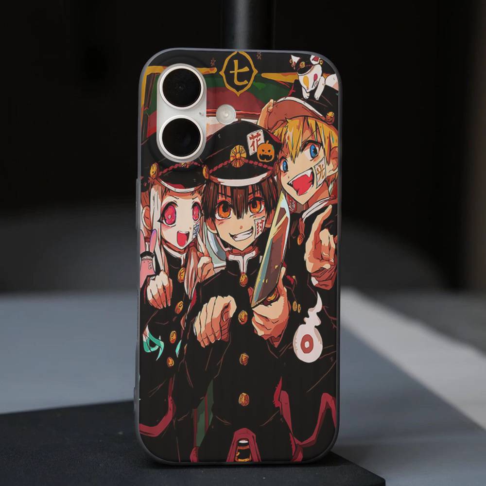 Чехол для телефона Hanako-kun из аниме 'Туалетный мальчик Ханако-кун' для iPhone 17 16 15 14 13 12 11 Pro Plus Pro Max Мягкий чехол в полоску