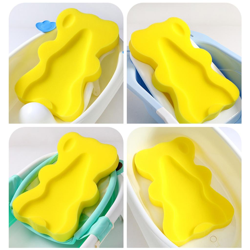 Детский коврик-губка для купания, утолщенный коврик для душа для новорожденных, сетчатый коврик для ванны для комфортного купания