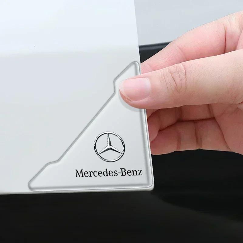 2pcs Car Door Corner Protection Decals Stickers for Mercedes Benz AMG W212 W190 C300 W220 W176 W168 W108 Car accessories XU7