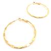 [L4316] - Gold Plated 'Choreography' Hoop Earrings (4.5 Cm)