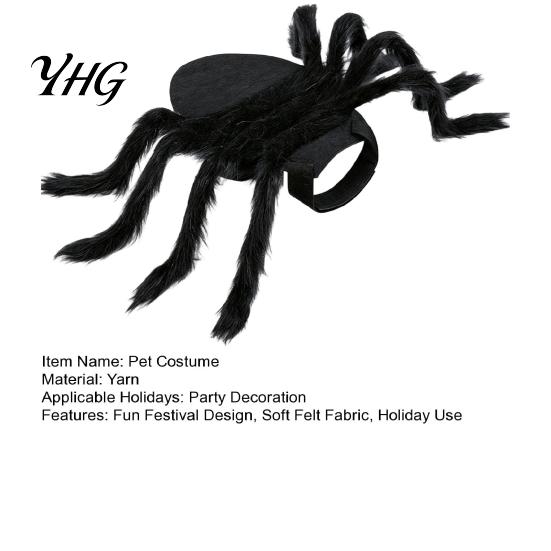 Pet Cosplay Apparel Halloween Spider Costume for Small Dogs Cats, Cat Outfit with Adjustable Cats Straps Spooky Holiday Party Dress Up And Photo