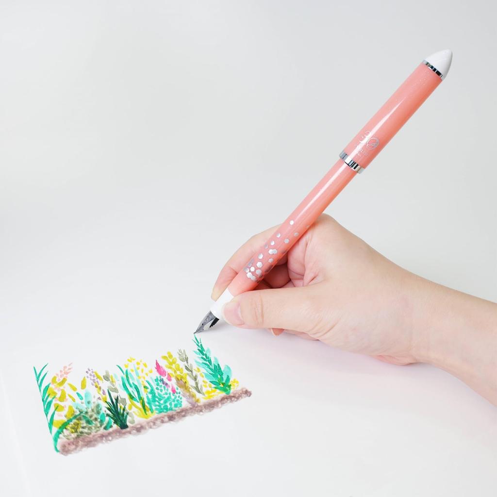 SAILOR Fude DE Mannen Fountain Pen for Calligraphy 30th Confetti Pink 40 Degrees 10-0344-031