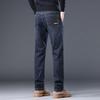 Мужские сверхэластичные свободные повседневные деловые джинсы высокой эластичности - мягкие, удобные, прямые брюки на осень/зиму