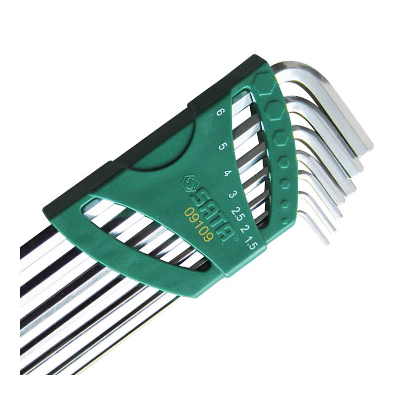 SATA 09109 Набор из 7 удлиненных шестигранных ключей с шаровым наконечником