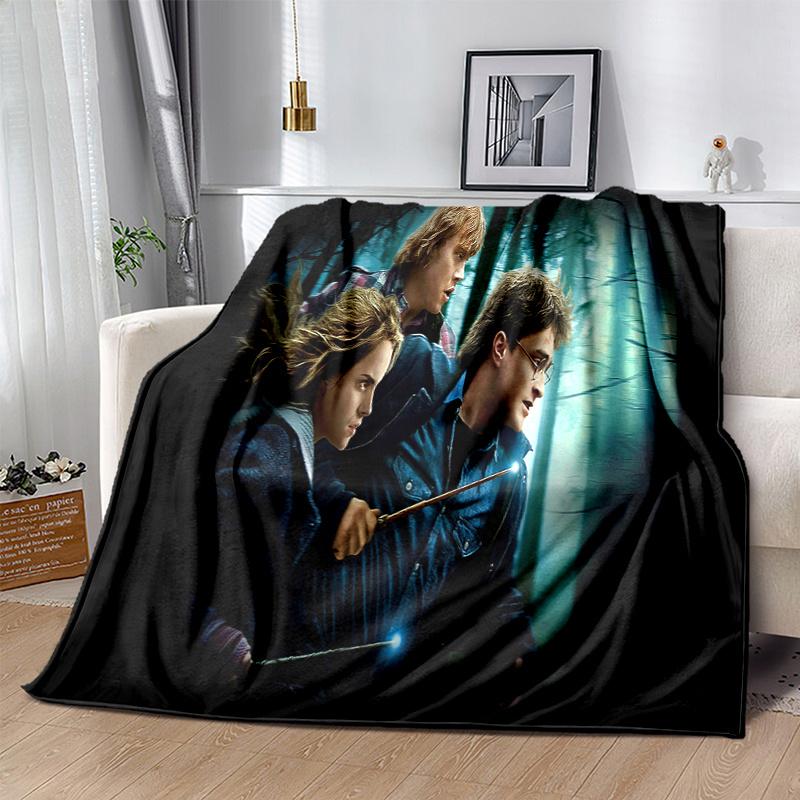 Harry Potter and the Deathly Hallows Part 2 Poster PrintPrint Blanket, Soft Blanket For Sofa Office Bed And Travelling Daughter Birthday Gif