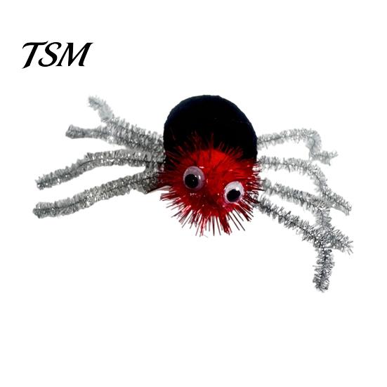 Costume Party Headwear for Girls Halloween Spider Hair Clips Women, Cute Furry Barrettes, Hairpin Kids Tinsel Fluffy Pom Accessory Parties Cosplay