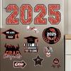 Магниты на автомобиль с надписью «Выпускной 2025» Поздравляем выпускников Магнитные наклейки Тематические магниты для декора гаражных ворот Холодильник