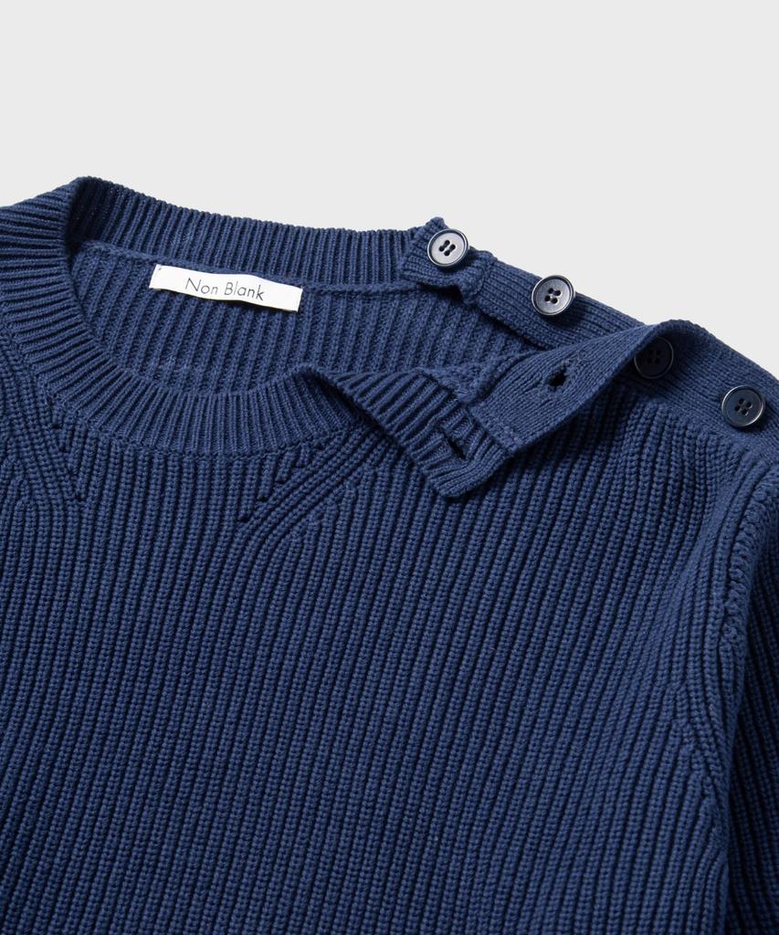 NONBLANK 7G Hachi Knit Round Knit_Navy