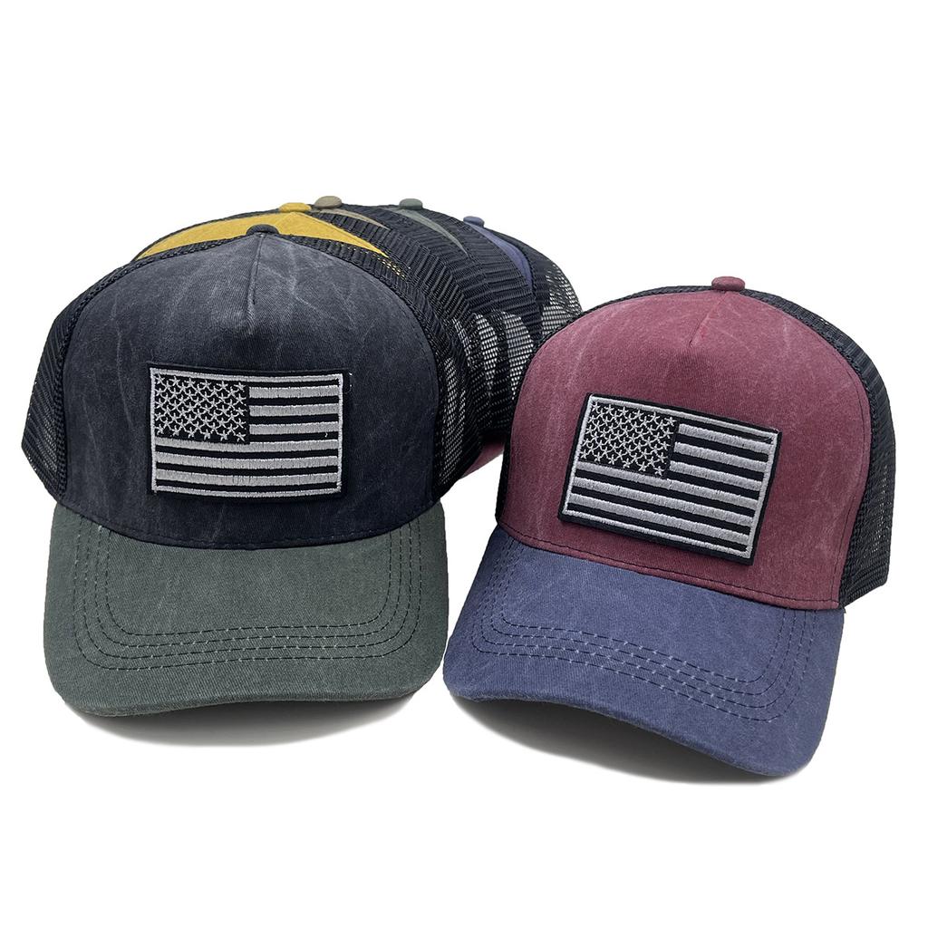 Hat Men'S Summer American Flag Cap Sun Protection Sun Hat Outdoor Sports Mountaineering Baseball Cap