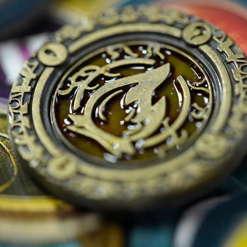 Fire Element Gold Metal Coin 1 Piece