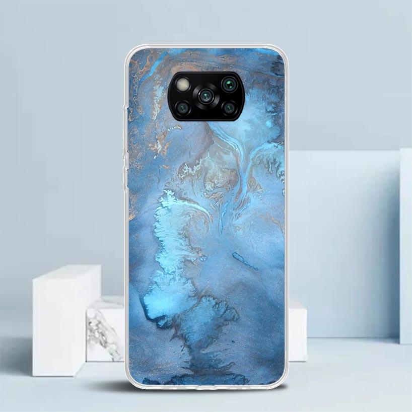 Чехол для телефона с рисунком гранита и мрамора для Xiaomi Poco F7 Ultra X5 X6 X7 Pro M7 Redmi 15C 15 13C 13 12C 12 10C 10 10A 9 9C 9A 9T Cover Poco X