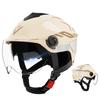 Motorcycle Open Face Helmet Eye And Face Protection Dual Lens Ventilation And Noise Reduction Stylish Half Helmet For Motorbike