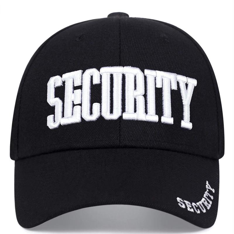 Unisex SECURITY Letter Embroidery Baseball Caps Outdoor Adjustable Spring and Autumn Casual Sunscreen Hat