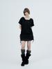 Phased Eyelet Lace Hooded Dress_Black