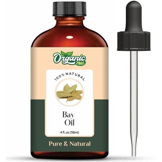 Organic Zing Bay (Laurus Nobilis) Oil | Pure & Natural Essential Oil for Skincare, Hair Care & Massage - 118ml/3.99fl Oz