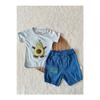2 шт. костюм для маленьких мальчиков, синие летние костюмы для новорожденных, одежда, одежда для малышей