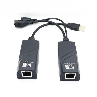 Сетевой кабель-удлинитель USB на RJ45, 100 м, с блоком питания