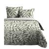 Housse De Couette Et Taies - Hakol - 220 X 240 Cm - 100% Coton - Motif Feuillage Vert Et Blanc