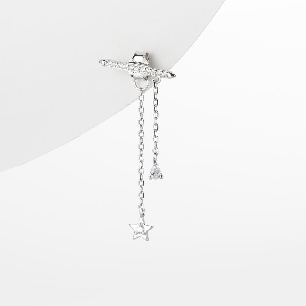 ANDYWEN 100% Стерлингового Серебра 925 пробы, Золотая цепочка ФАНТАЗИЯ, серьги-гвоздики с кристаллами циркона и фианитами, свадебные украшения с кристаллами