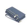 Vintage Frosted Leather Women Long Wallet Fashion Wristlet Clutch Purse Handbags