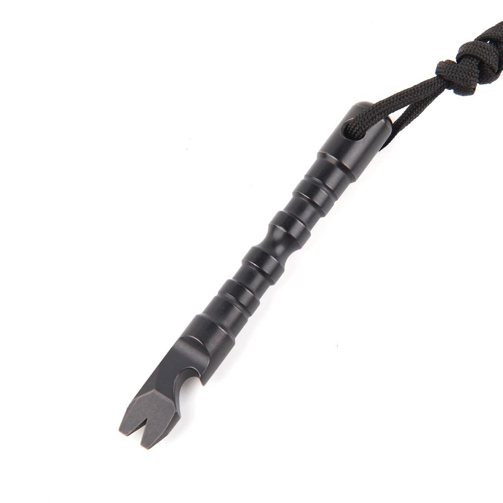 Многофункциональный инструмент Hamans Titanium Alloy EDC Pry Bar с функцией открывалки для бутылок и отвертки (черный)