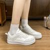 Show Height Thick Sole Heightening Board Shoes Women's 2025 New Spring Ins Trendy Versatile Lightweight Soft Sole White Shoes Women's Shoes