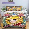 Candy Candy Pattern Bedding,Quilt Set Quilt Cover Pillowcase Home Birthday Gift (1 * duvet cover + 2 * pillowcase, without core)