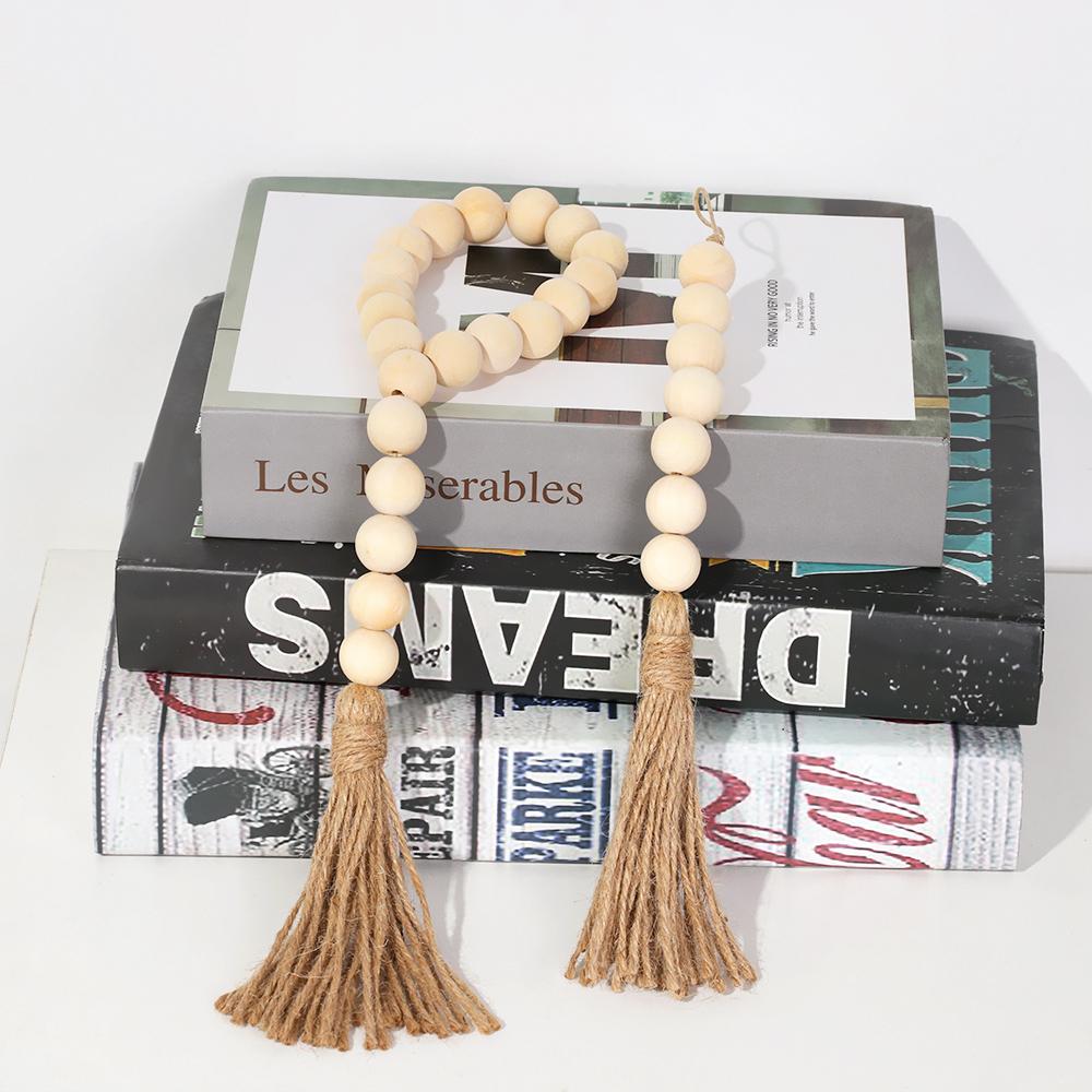 Праздничный фермерский деревенский деревенский деревянный бисерный гирлянда настенный декор для дома молитвенные четки